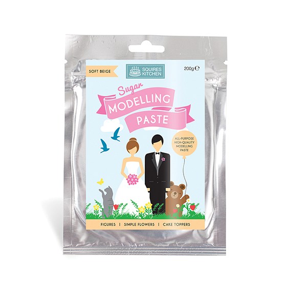 Squires Kitchen Soft Beige Sugar Modelling Paste 200g